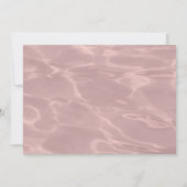 Blush Pink Modern Script Pool Verjaardagsfeest Kaart (Achterkant)