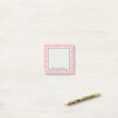 Blush Pink Modern Wildbloemen Post-it® Notes (Op bureau)