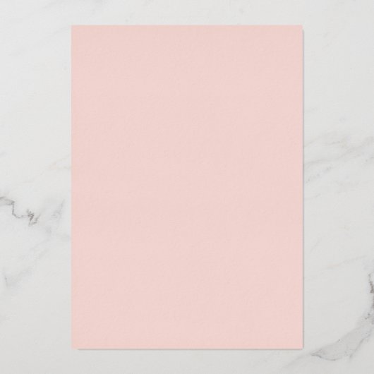 Blush Pink | Moderne Glam Vrouwen 60e Verjaardag Folie Uitnodiging (Achterkant)