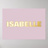 BLUSH PINK Moderne Vette EDITABLE TEKST GOLD Folie Afdrukken (Voorkant)