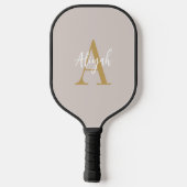 Blush Pink Monogram Script Naam Aangepast Pickleball Paddle (Achterkant)