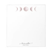 Blush Pink Moon Phases Yoga Studio Notitieblok (Voorkant)