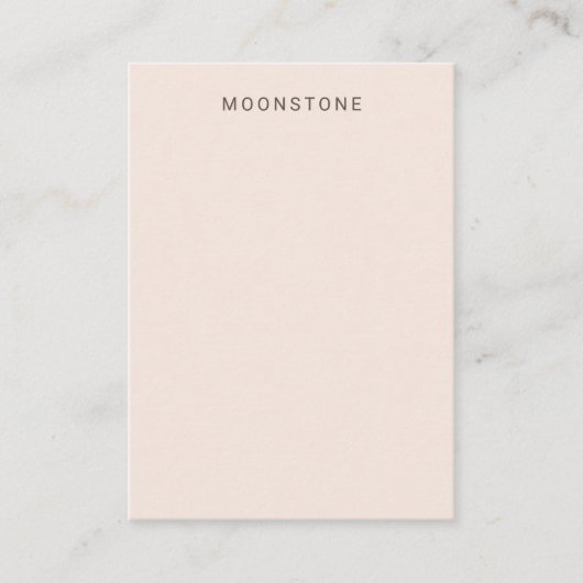 Blush Pink Moonstone Display Kaart Visitekaartje (Voorkant)