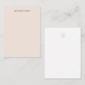 Blush Pink Moonstone Display Kaart Visitekaartje (Voorkant / Achterkant)