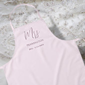 Blush Pink "Mrs" Wedding Dress Protector Schort