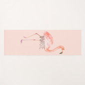 Blush Pink Namaste Flamingo Yogamat (Voorkant (horizontaal))