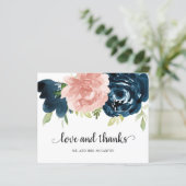 Blush Pink Navy Blue Budget Weddenschap Hartelijk (Staand voorkant)