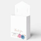 Blush Pink & Navy Pumpkin Gender Reopenbaarmakings Bedankdoosjes (Geopend)
