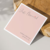 Blush Pink net getrouwd bruiloft servetten met nam
