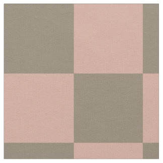 Blush Pink Neutral Checkerboard Cotton Fabric Stof