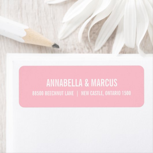 Blush Pink Old Fashion Typography Address Label (Insitu)