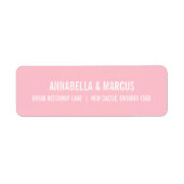 Blush Pink Old Fashion Typography Address Label (Voorkant)