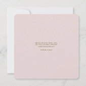 Blush Pink |  Olijf & Roos bruiloft Kaart (Achterkant)