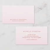Blush Pink Ombre minimalist Professional Visitekaartje (Voorkant / Achterkant)
