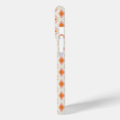 Blush Pink Oranje Diamond Monogram Case-Mate iPhone Case (Achterkant / Links)