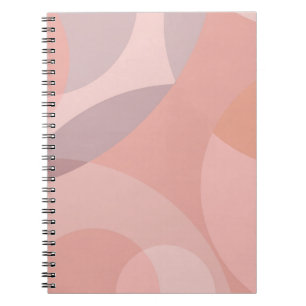 Blush Pink Overlapping Circle Design Notitieboek