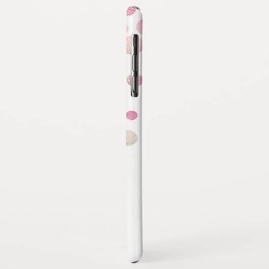 Blush Pink Pastel Iridescent Confetti Naam Case-Mate iPhone Case (Achterkant/links)