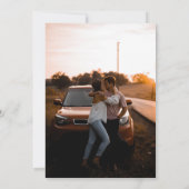 Blush Pink Peach Floral Foto Vrijgezellenfeest Kaart (Achterkant)