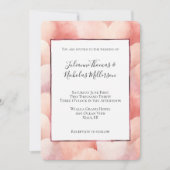 Blush Pink Peach Hearts Wedding Kaart (Voorkant)