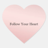 Blush Pink Peach Ombre Hart Sticker (Voorkant)