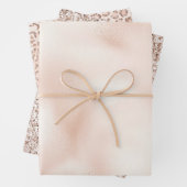 Blush Pink Peach Roos Glitter   Inpakpapier Vel (In situ)