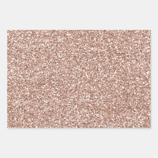 Blush Pink Peach Roos Glitter Sparkle Shine Inpakpapier Vel (Voorkant 2)