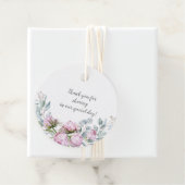 Blush Pink Peonies Sage Greenery Wedding | Bedankjes Labels (In situ)