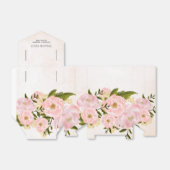 Blush Pink Peonies Waterverf Weddenschap Bedankdoosjes (Uitgevouwen)