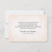 Blush Pink Peonies Weddenschap Hartelijk dank Bedankkaart (Achterkant)