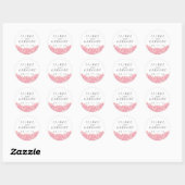 Blush Pink Peonies Wedding Ronde Sticker (Vel)