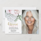 Blush Pink Peony Retirement Party Invitation (Devant)