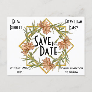 Blush Pink Peony Save the Date Briefkaart