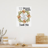 Blush Pink Peony Unplugged Weddenbord Poster (Keuken)