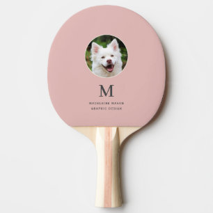 Blush Pink Pet Foto gepersonaliseerd Tafeltennisbatje