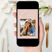 Blush Pink Photo Graduation party Save the Date