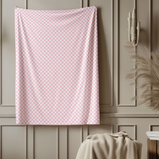 Blush Pink Plaid Deken Tijdloze Check Style