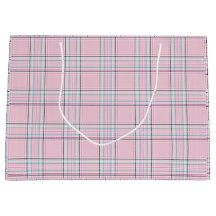 Blush Pink Plaid Grote Gift Bag