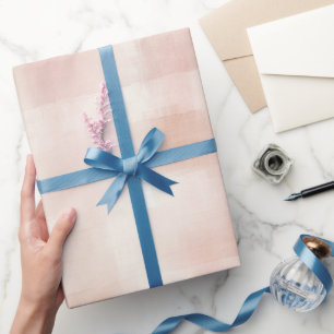 Blush Pink Plaid Stripes Cadeaupapier