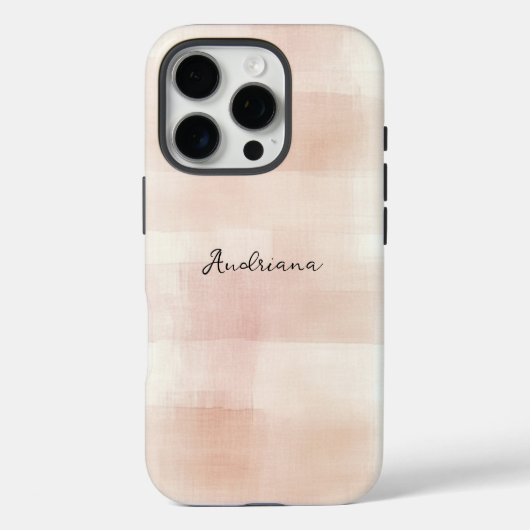 Blush Pink Plaid Stripes Case-Mate iPhone Case (Achterkant)