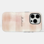 Blush Pink Plaid Stripes Case-Mate iPhone Case (Achterkant (horizontaal))