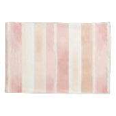 Blush Pink Plaid Stripes Kussensloop (Achterkant-Links)