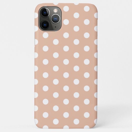 Blush Pink Polka Dot Hoesje-Mate iPhone Case (Achterkant)