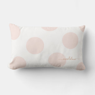 Blush Pink Polka Dot Personated Pillow Kussen