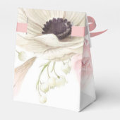 Blush Pink Pony White Anemone Flower Gold Weddensc Bedankdoosjes (Achterkant)