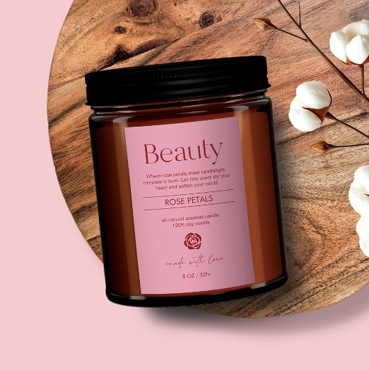 Blush Pink Product Label Voedselcontainer Etiket