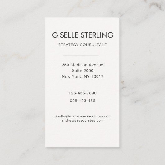 Blush Pink Professional Corporate Modern Elegant Visitekaartje (Achterkant)