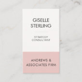 Blush Pink Professional Corporate Modern Elegant Visitekaartje (Voorkant)