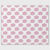 Blush Pink Pumpkin Wrapping Paper Cadeaupapier (Vlak)