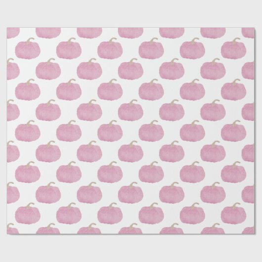 Blush Pink Pumpkin Wrapping Paper Cadeaupapier (Vlak)