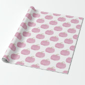 Blush Pink Pumpkin Wrapping Paper Cadeaupapier (Uitgerold)